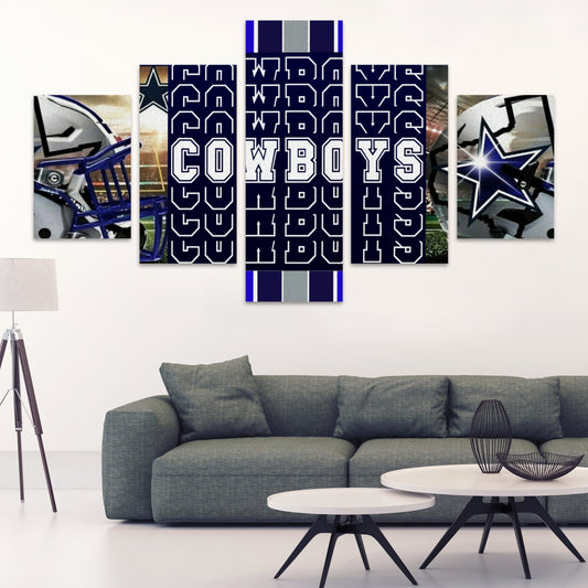 Cowboys Inspired Canvas Wall Art (No Frame) 5-Pieces