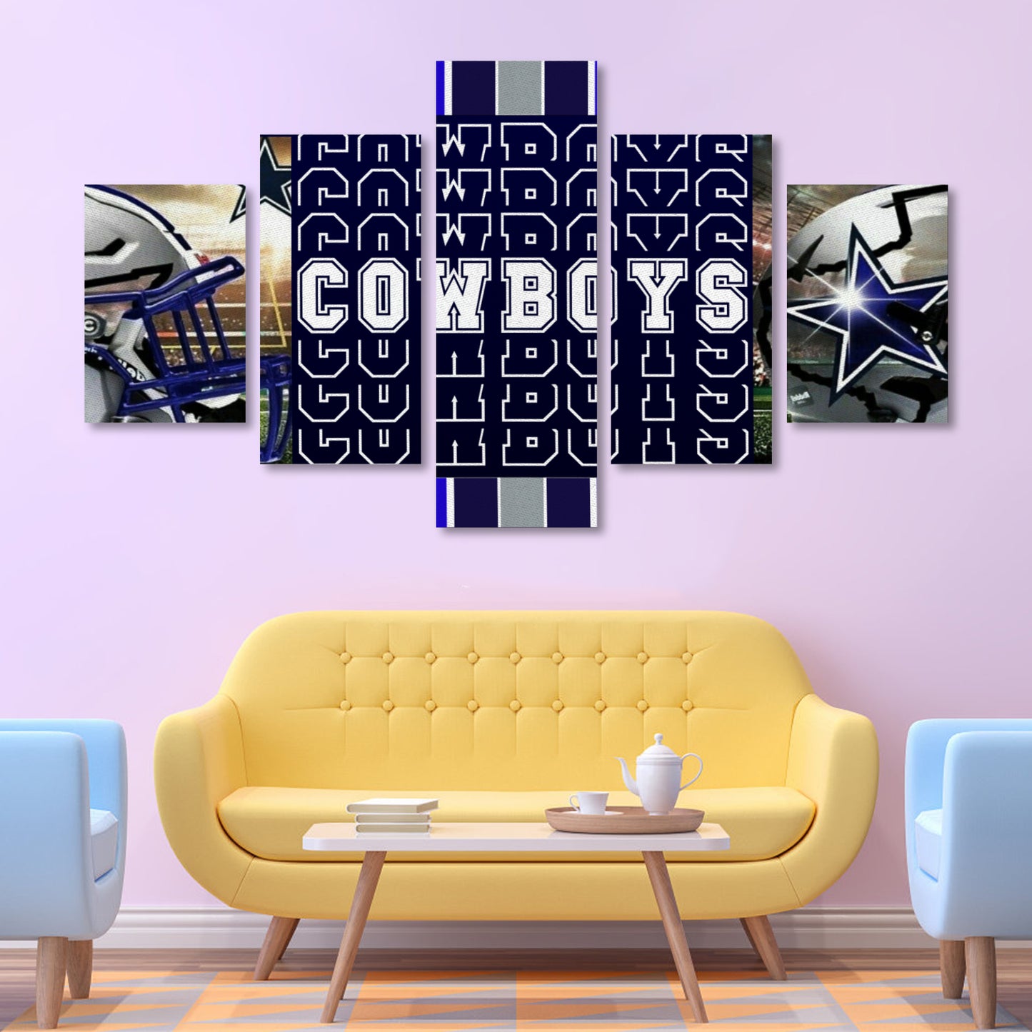 Cowboys Inspired Canvas Wall Art (No Frame) 5-Pieces