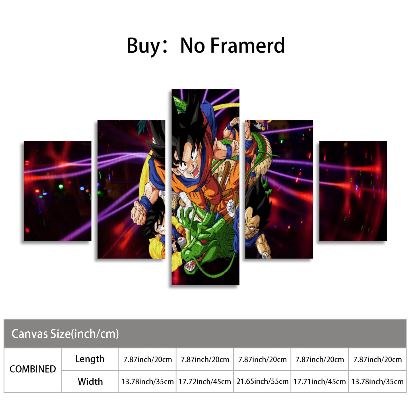 Anime Inspired (Design 2) Canvas Wall Art Prints (No Frame) 5-Pieces