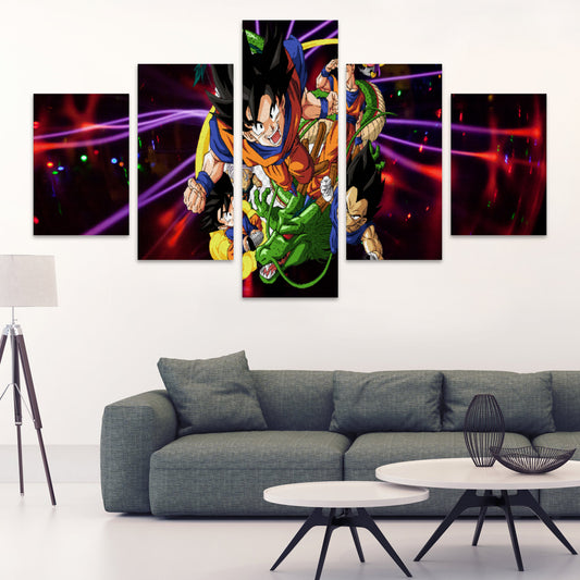 Anime Inspired (Design 2) Canvas Wall Art Prints (No Frame) 5-Pieces