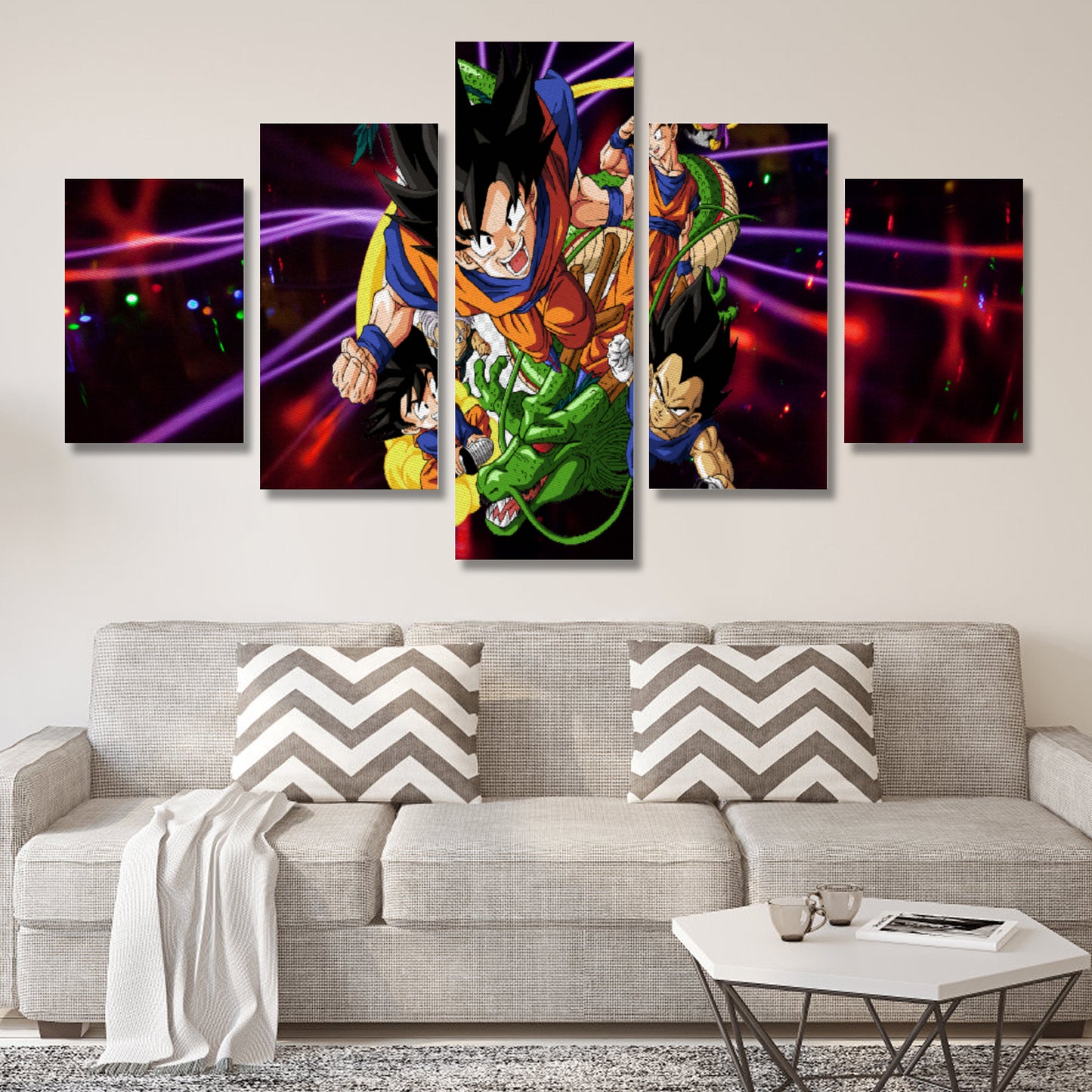 Anime Inspired (Design 2) Canvas Wall Art Prints (No Frame) 5-Pieces