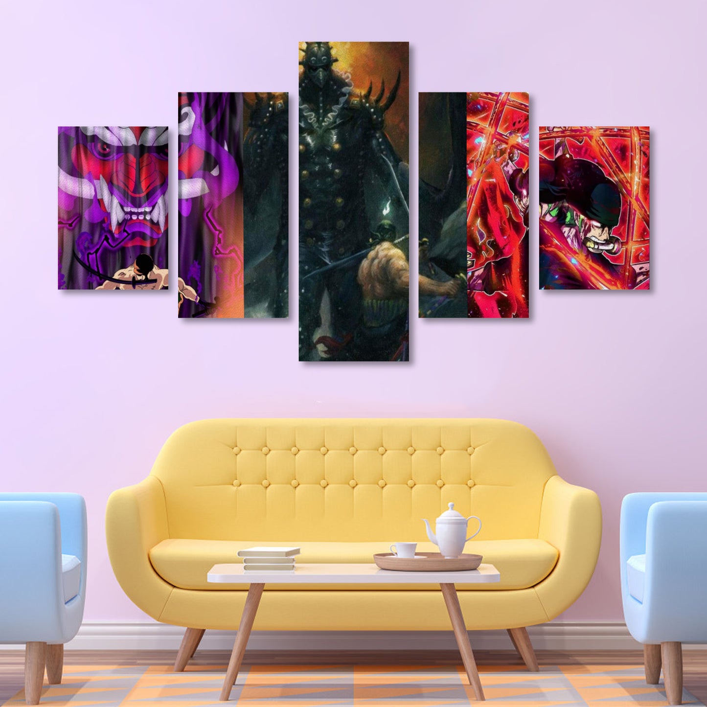 Anime Inspired Canvas Wall Art (No Frame) 5-Pieces