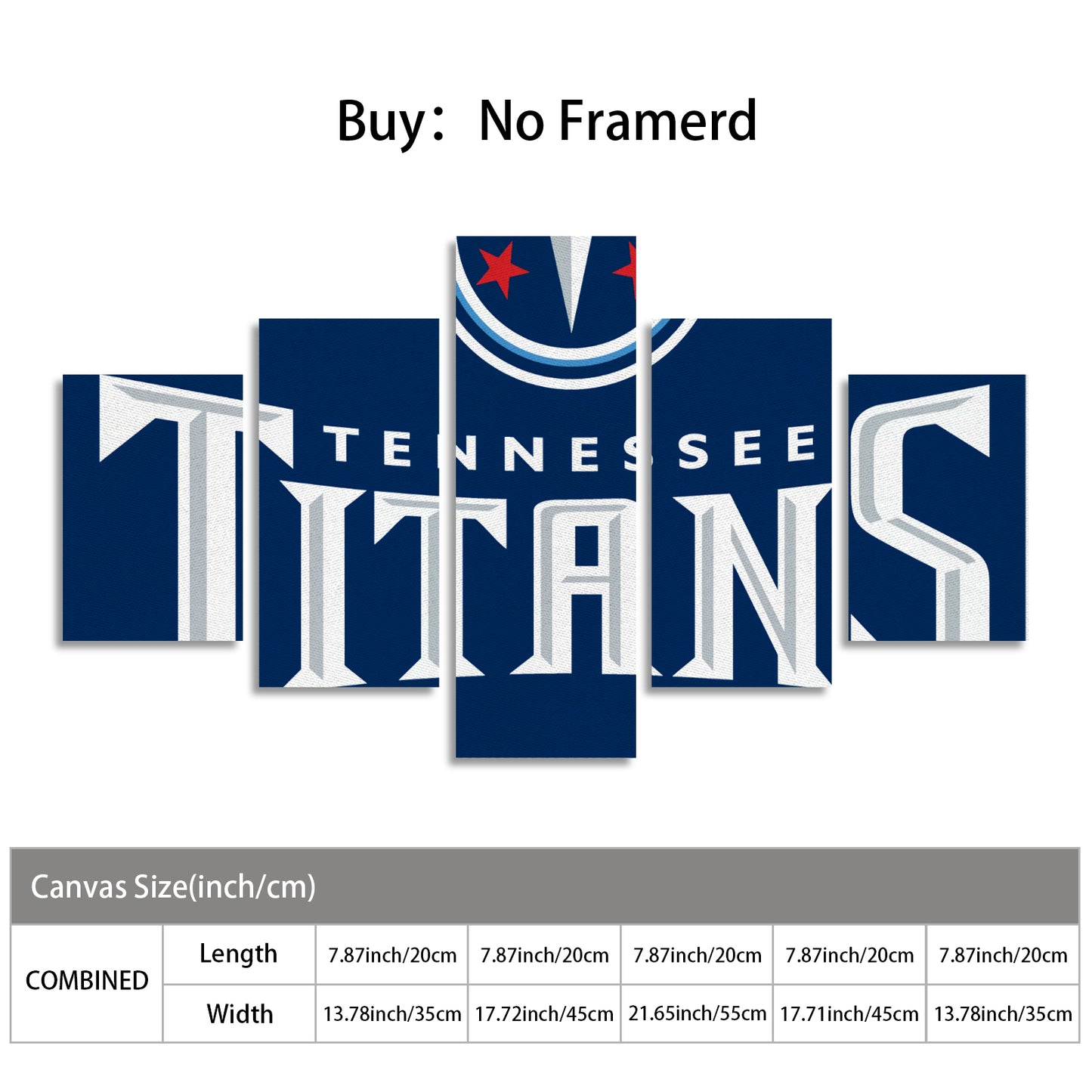 Titans Inspired Canvas Wall Art (No Frame) 5-Pieces