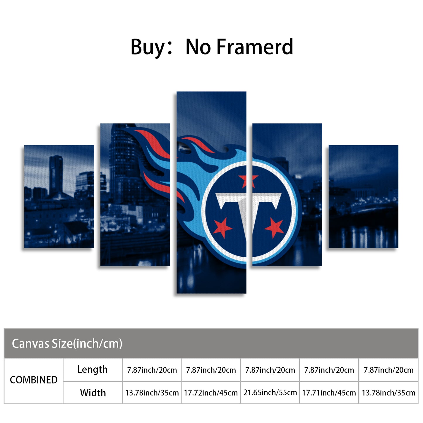 Titans Inspired (Design 2) Canvas Wall Art (No Frame) 5-Pieces