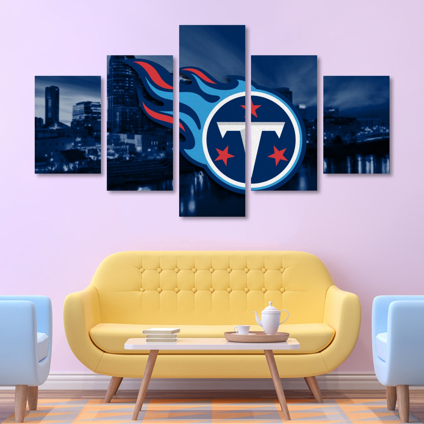 Titans Inspired (Design 2) Canvas Wall Art (No Frame) 5-Pieces