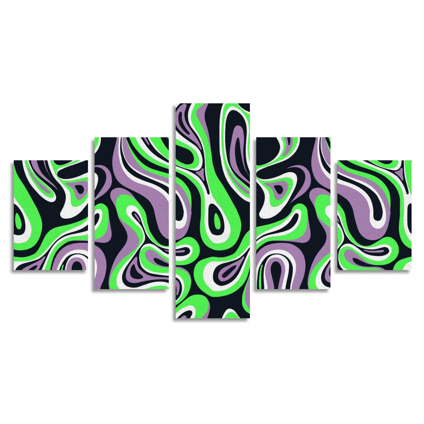 Apple Wave Canvas Wall Art (No Frame) 5-Pieces