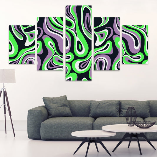 Apple Wave Canvas Wall Art (No Frame) 5-Pieces