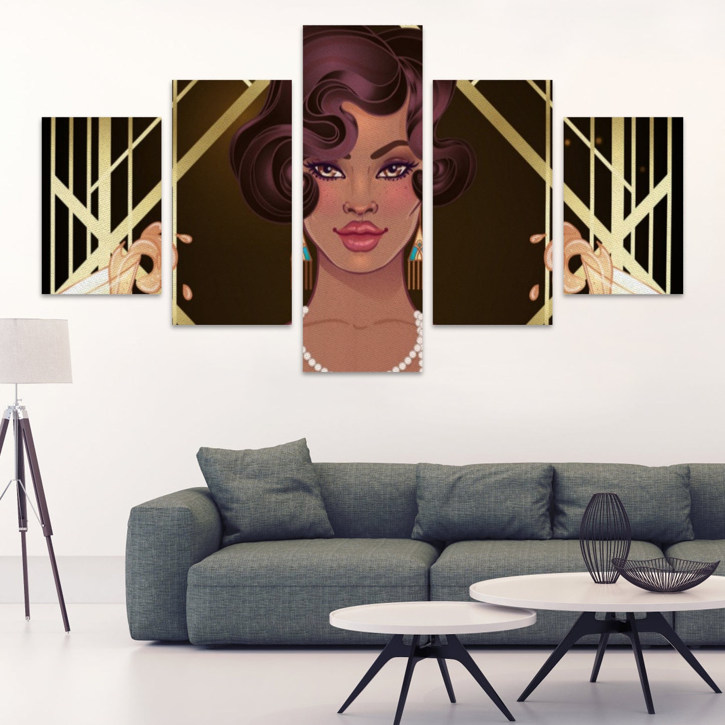 Woman of Elegance Canvas Wall Art  (No Frame) 5-Pieces