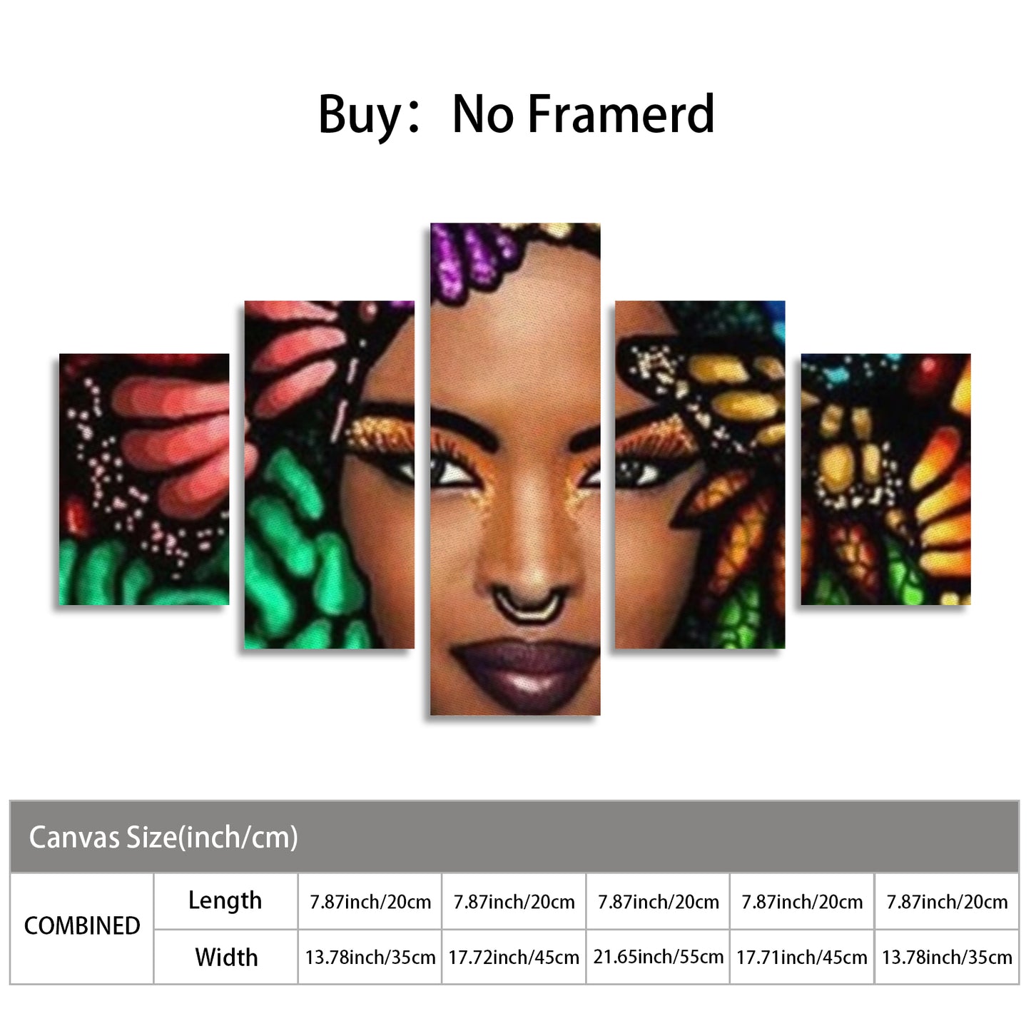 Elegance of Eden Canvas Wall Art (No Frame) 5-Pieces