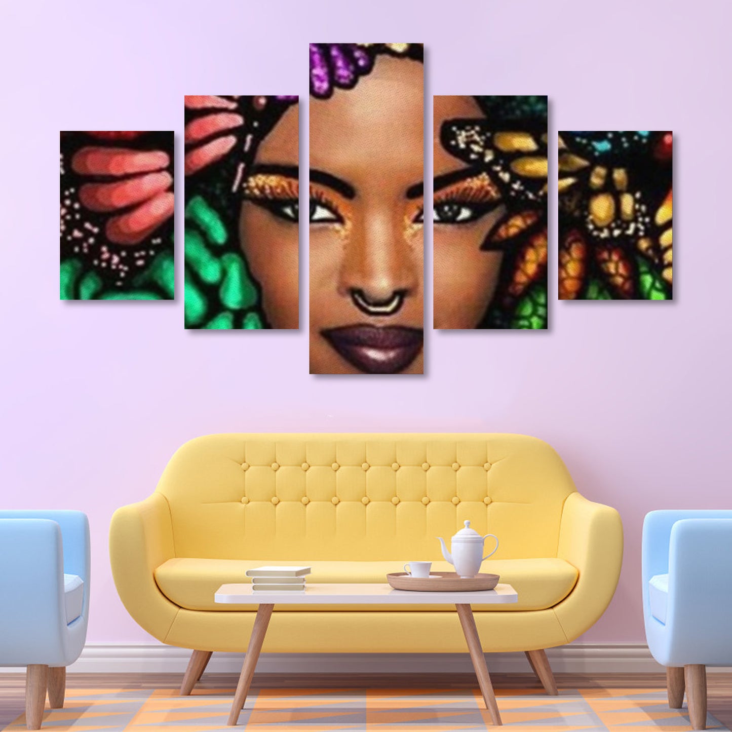 Elegance of Eden Canvas Wall Art (No Frame) 5-Pieces