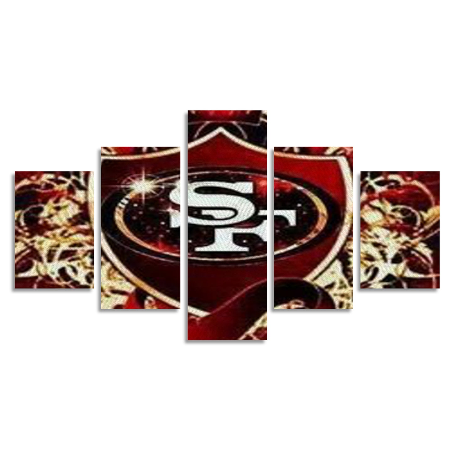 49ers Inspired Canvas Wall Art (No Frame) 5-Pieces