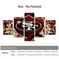 49ers Inspired Canvas Wall Art (No Frame) 5-Pieces