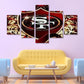 49ers Inspired Canvas Wall Art (No Frame) 5-Pieces