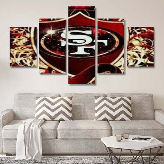 49ers Inspired Canvas Wall Art (No Frame) 5-Pieces
