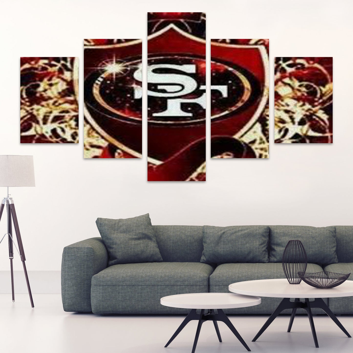 49ers Inspired Canvas Wall Art (No Frame) 5-Pieces