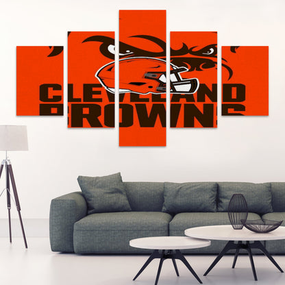 Browns Inspired Canvas Wall Art  (No Frame) 5-Pieces