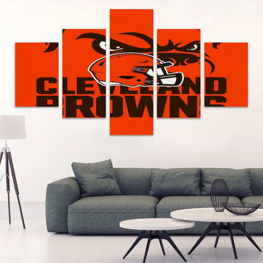 Browns Inspired Canvas Wall Art  (No Frame) 5-Pieces