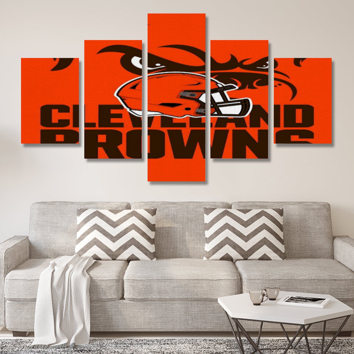 Browns Inspired Canvas Wall Art  (No Frame) 5-Pieces