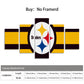 Steelers Inspired Canvas Wall Art (No Frame) 5-Pieces