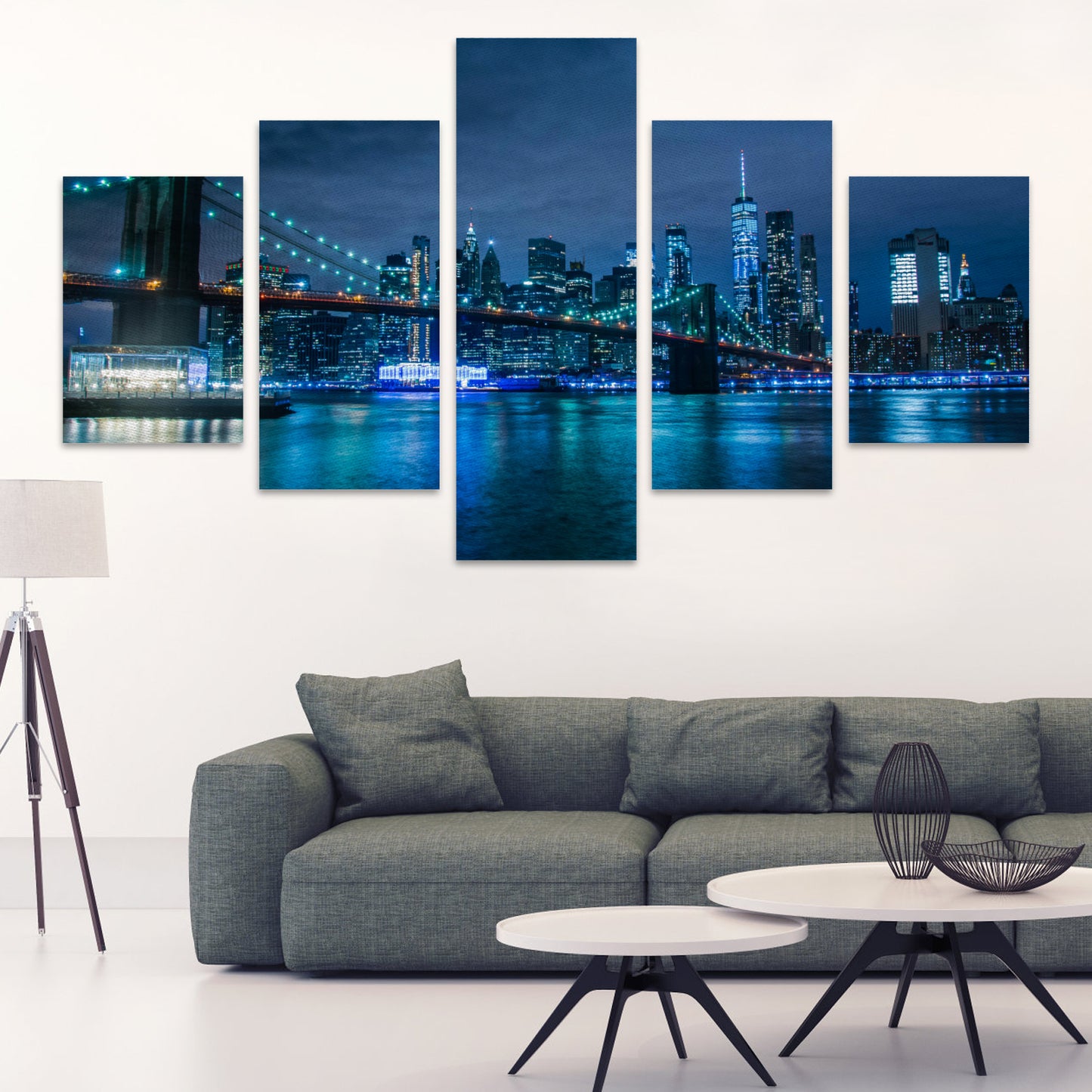 City of New York Canvas Wall Art (No Frame) 5-Pieces