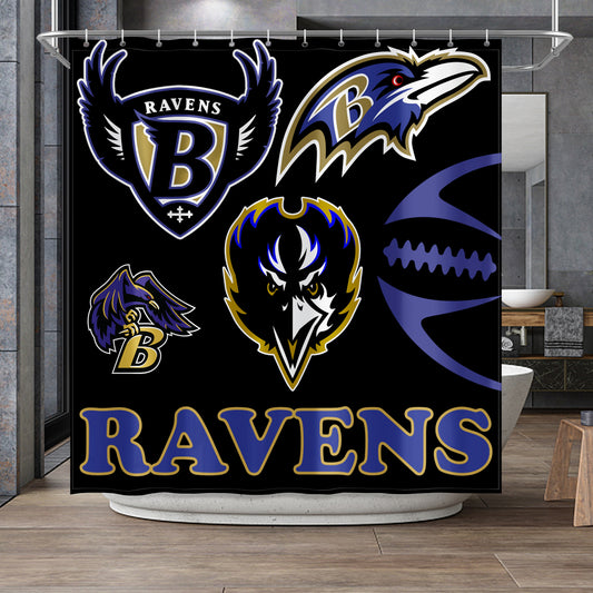 Ravens Inspired Shower Curtain 72"x72"