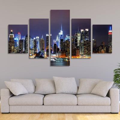 City Lights Canvas Wall Art (No Frame) 5-Pieces