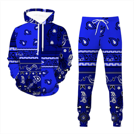 Blue Bandana Pattern Sweatsuit (Adult)