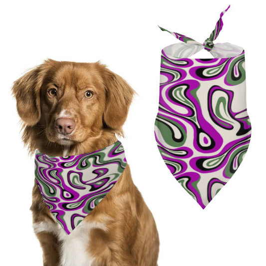 Plum Wave Pet Scarf