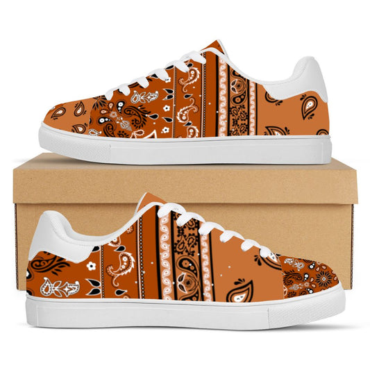 Brown Bandana Pattern Sneakers