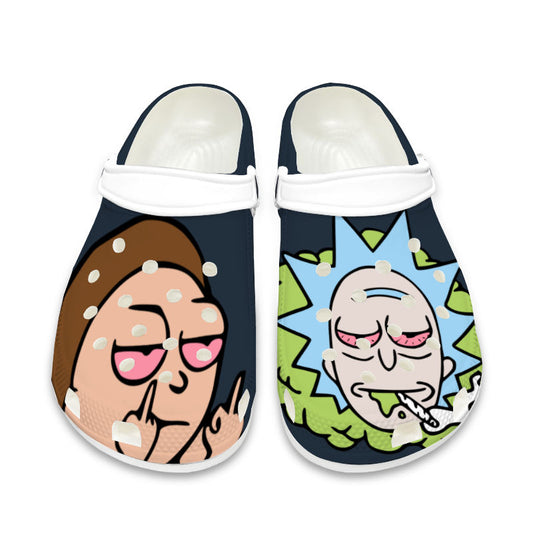 Rick and Morty Inspired (Fingers Up) Crocs Shoes