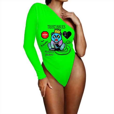 Trust Issues (lime) Shoulder Bodysuit
