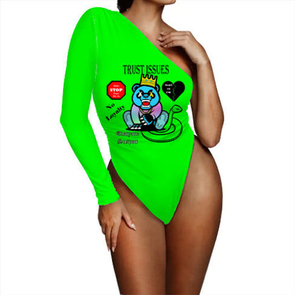 Trust Issues (lime) Shoulder Bodysuit