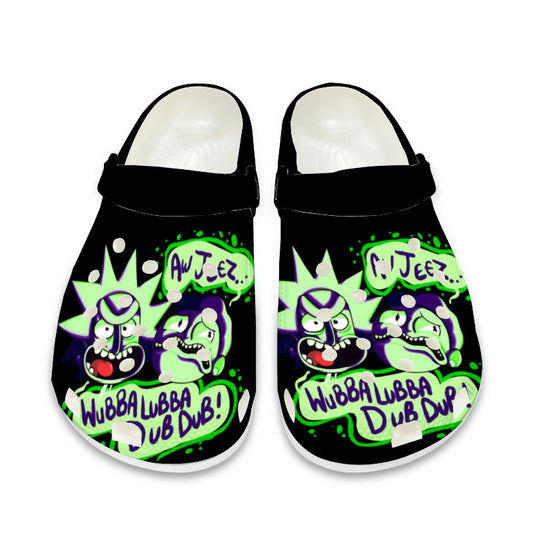 Rick and Morty Inspired (Aww Jeez) Crocs Shoes