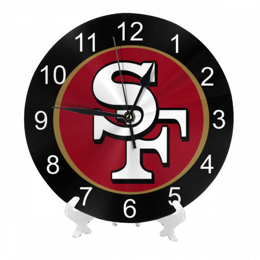49ers Inspired Round Wall Clock