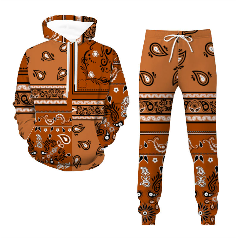 Brown Bandana Pattern Sweatsuit (Adult)