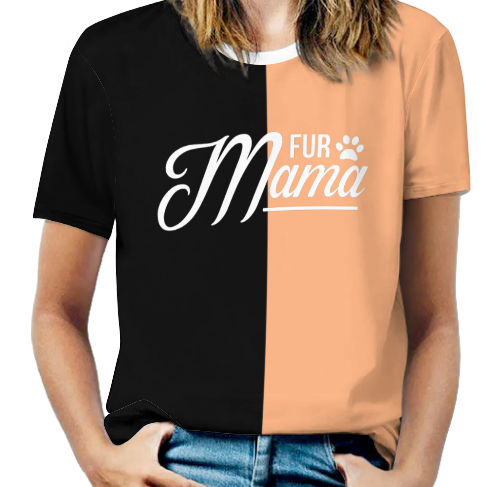 Fur Mama (Tan and Black) Women's T-Shirt