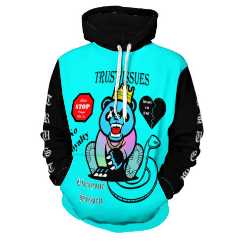 Trust Issues Turquoise Hoodie