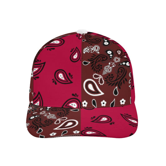 Burgundy Bandana Pattern Cap