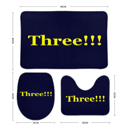 Dezi-Three Bathroom Floor 3-Piece Rug Set