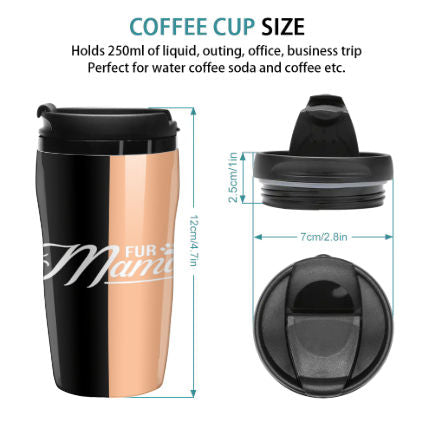 Fur Mama Tan and Black Travel Coffee Cup