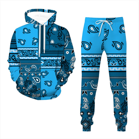 Light Blue Bandana Pattern Sweatsuit (Adult)