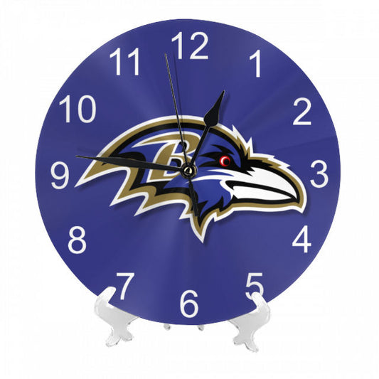 Ravens Inspired Round Wall Clock