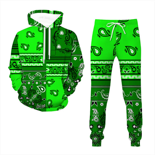 Green Bandana Pattern Sweatsuit (Adult)