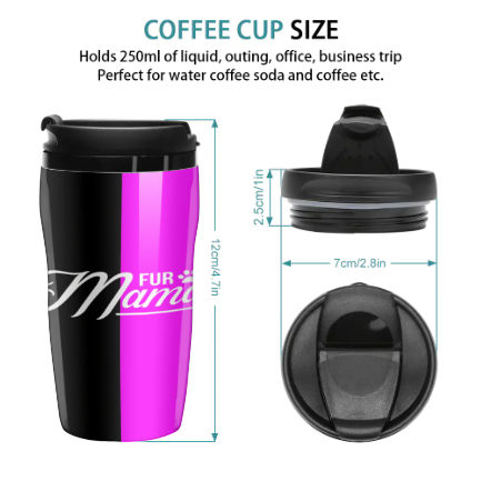 Fur Mama Purple and Black Travel Coffee Cup