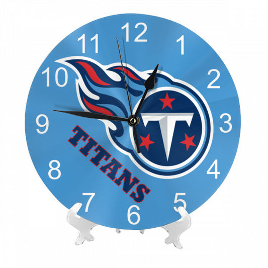 Titans Inspired Round Wall Clock