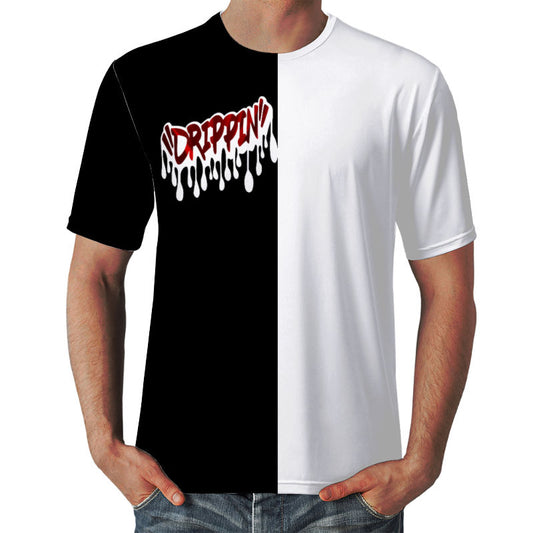 Drippin' (side design) Black and White T-shirt