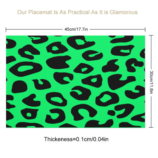 Green Cheetah PVC Placemats