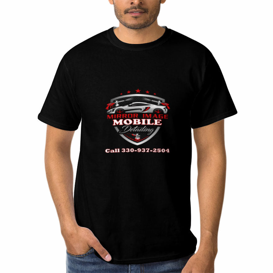 Mirror Image Mobile Detailing (logo in middle - white) T-shirt