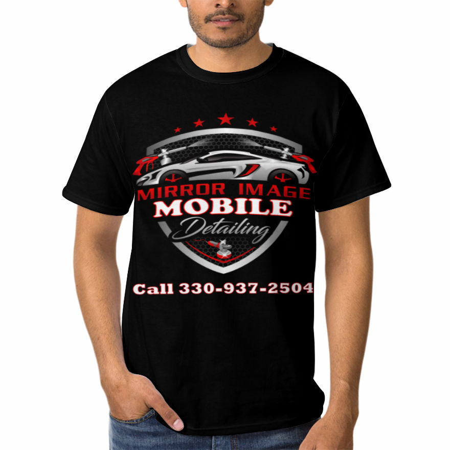 Mirror Image Mobile Detailing (big logo - black) T-shirt