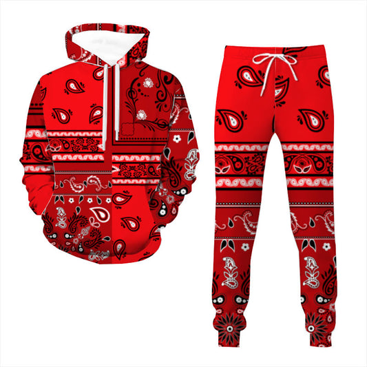 Red Bandana Pattern Sweatsuit (Adult)